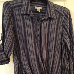 CJ Banks blue cross front top